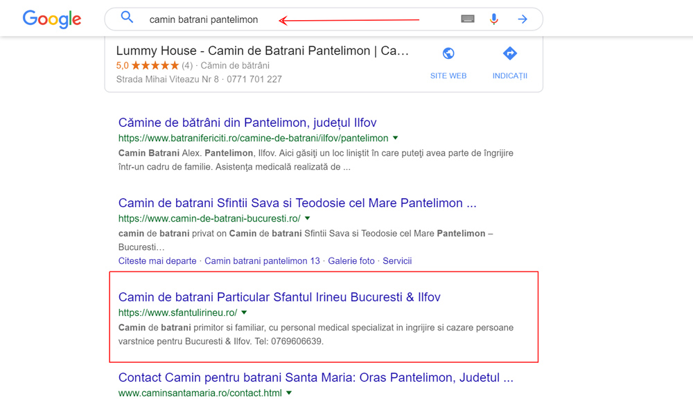 Caminul Sfantul Irineu